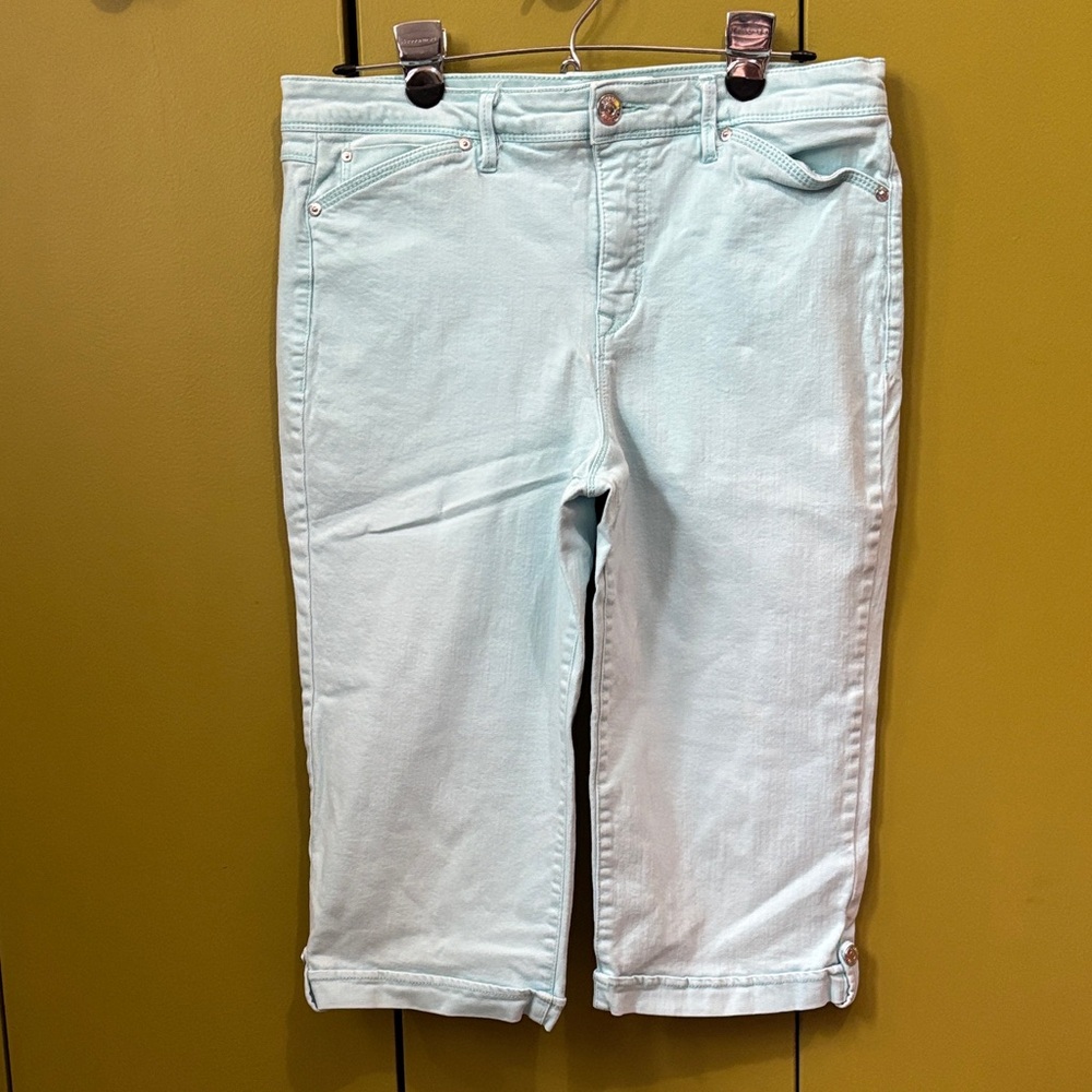 Gloria Vanderbilt Light Blue Cropped Pants Size 10
